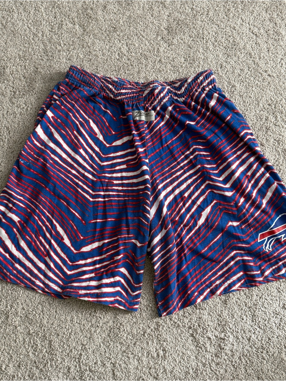 Buffalo Bills Zubaz NFL All Over Print Zebra Shorts Red Blue XXL
